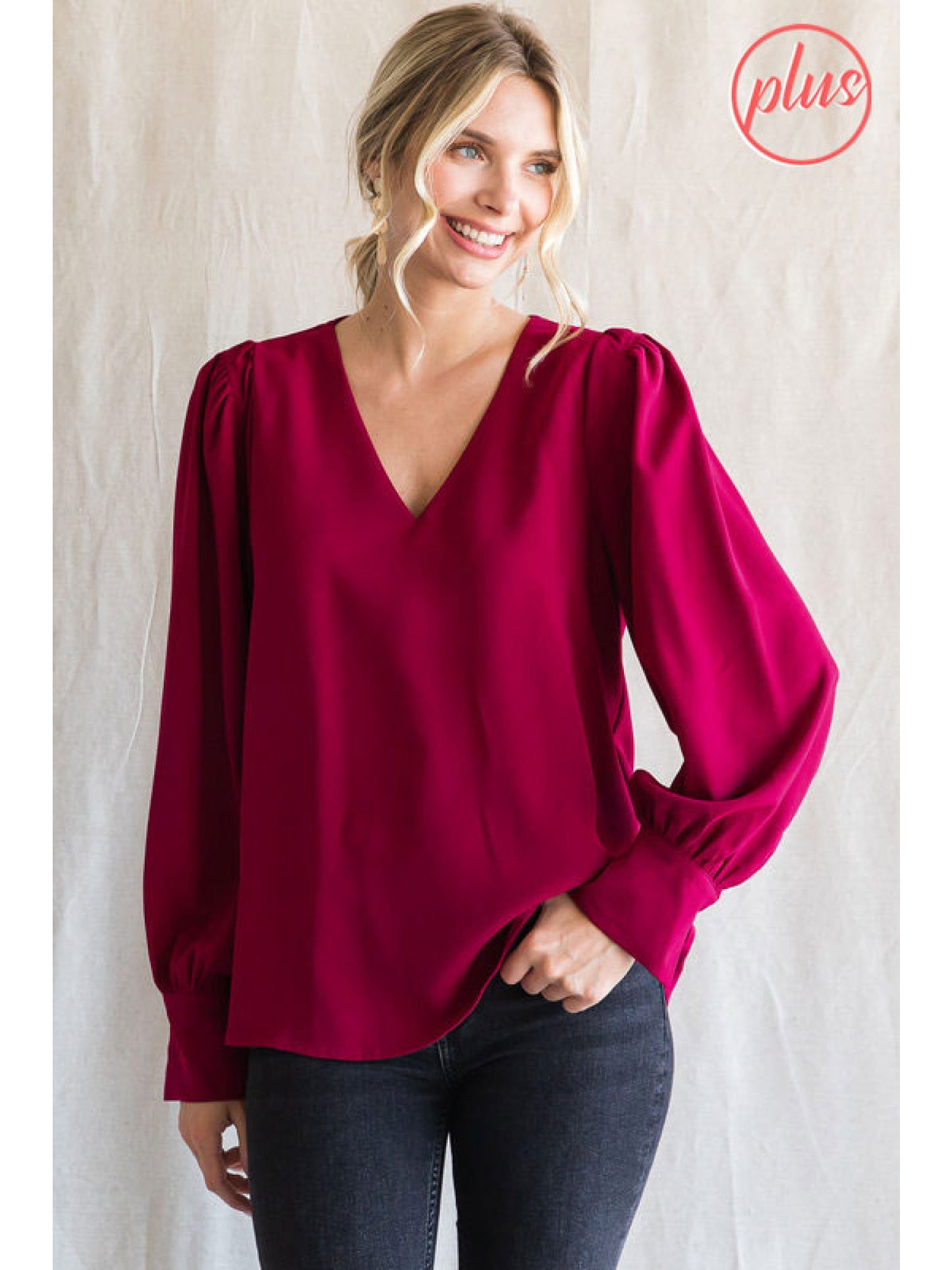 PLUS BLACK blouse