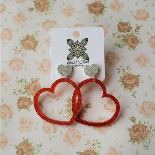 Red Heart Earrings