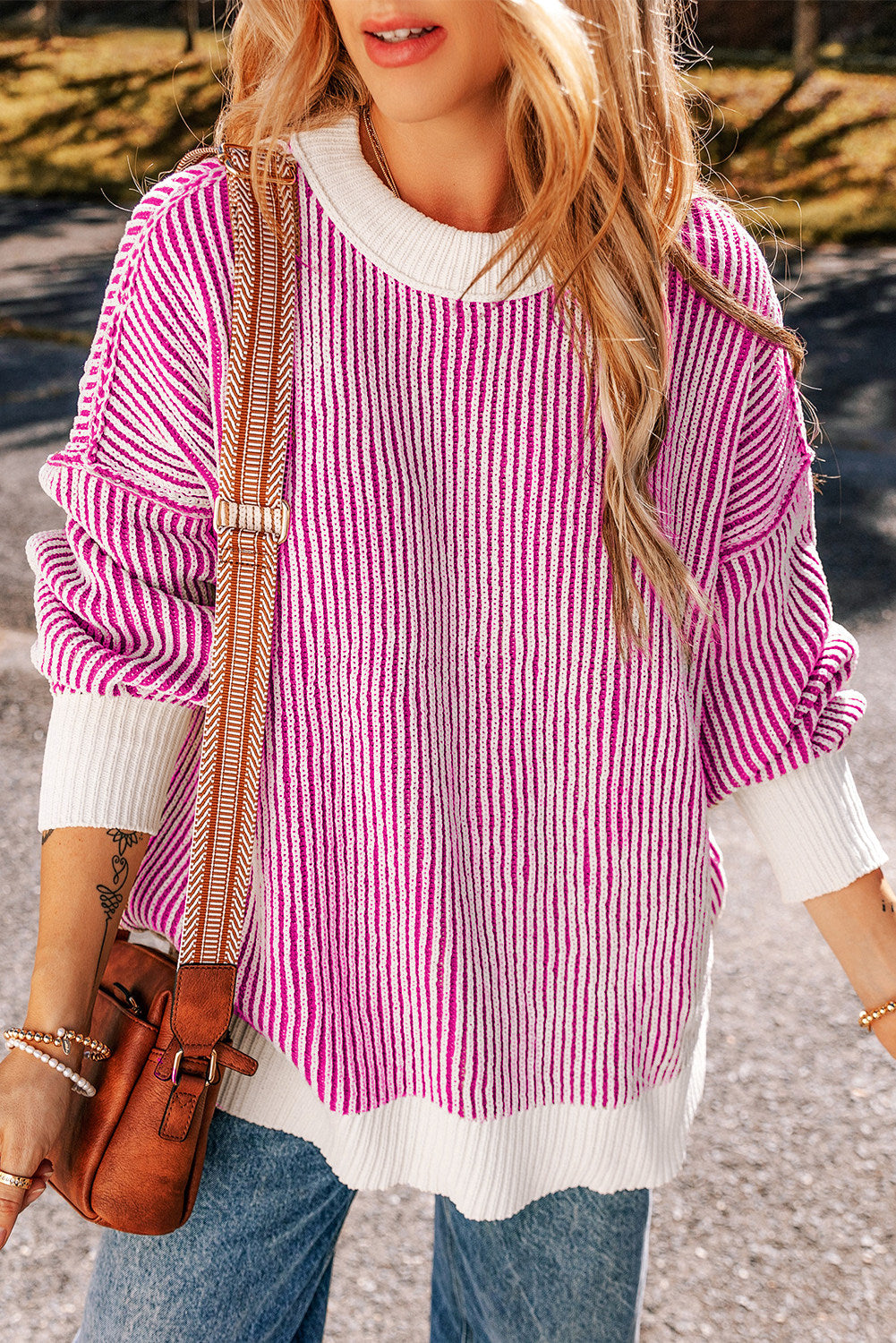 Striped Casual Sweater/Sweatshirt look