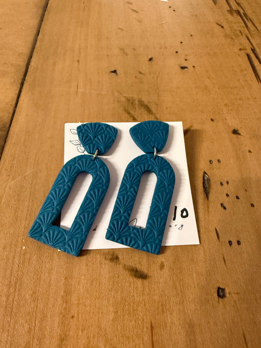 Teal Clay Earrings