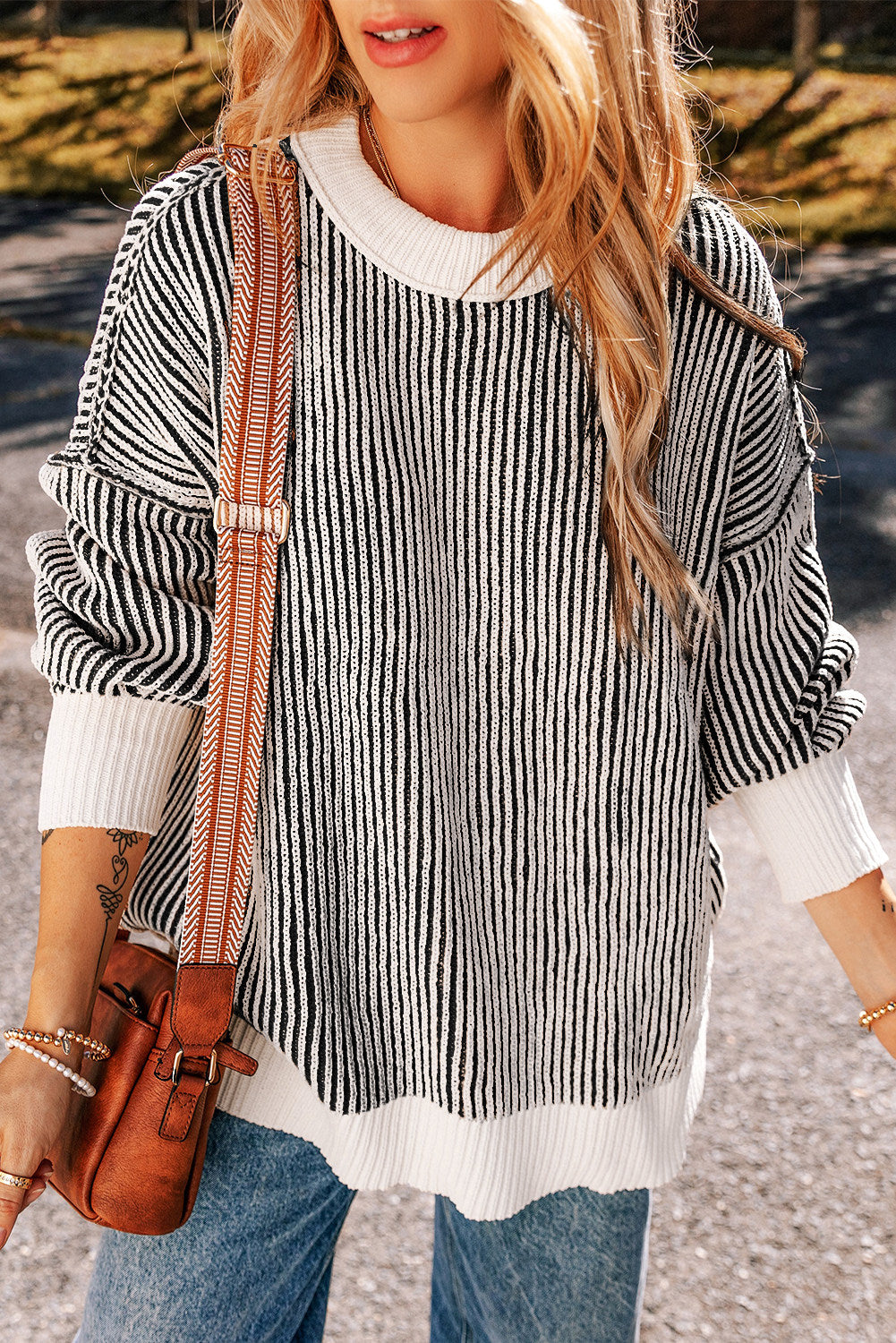 Striped Casual Sweater/Sweatshirt look