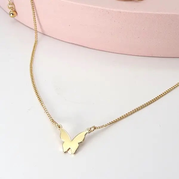 Gold Small Butterfly Necklace