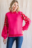 Pink and Red Leopard Sweater