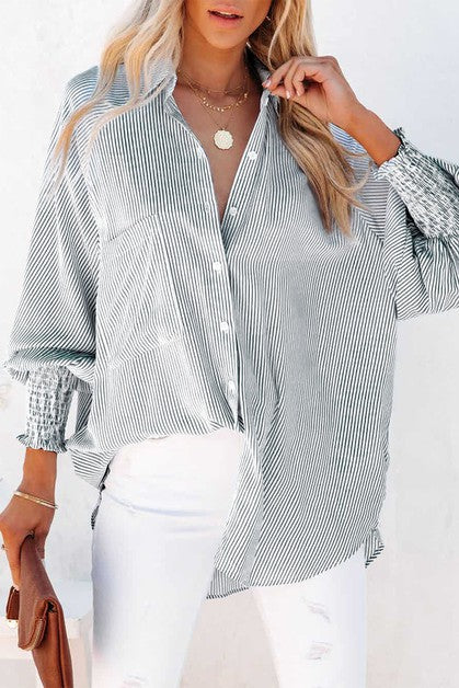 Pinstripe Button Down